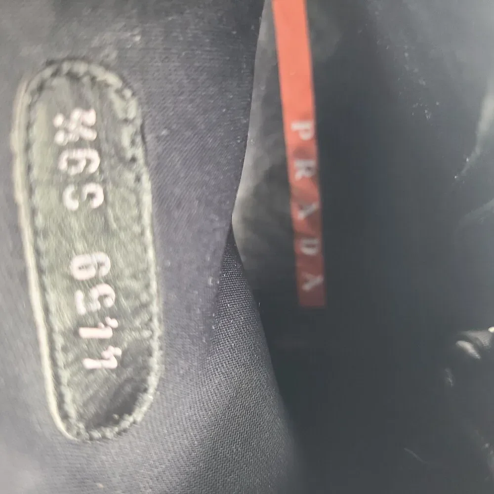 VTG Prada Sport Ankle Boots Women ITALY brown suede flat zip 4459 39.5 US 9.5 - Picture 12 of 15